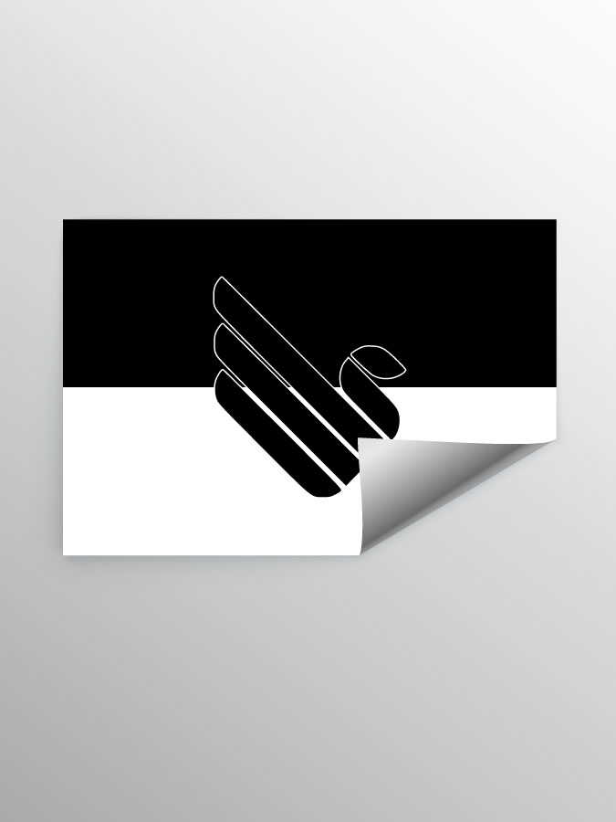 Aufkleber DIN A7 Logo