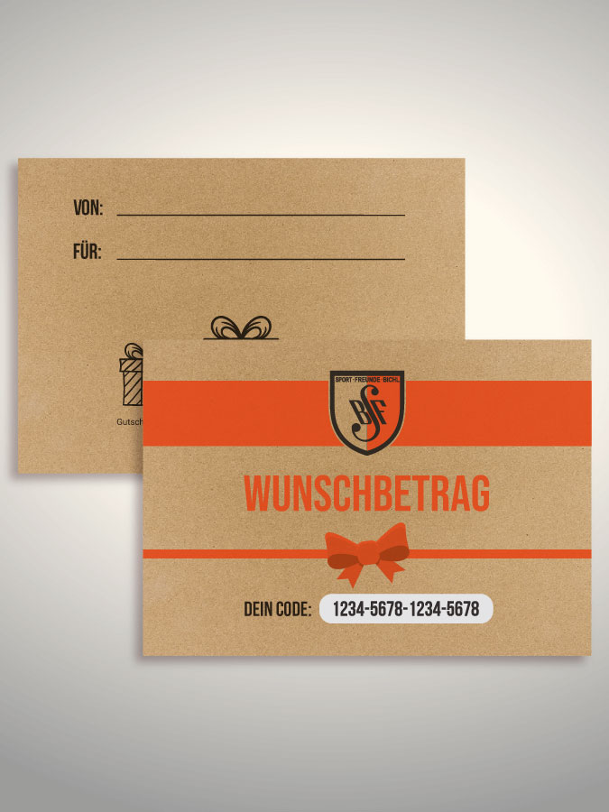 Geschenkgutschein per Versand (Kraftpapier)