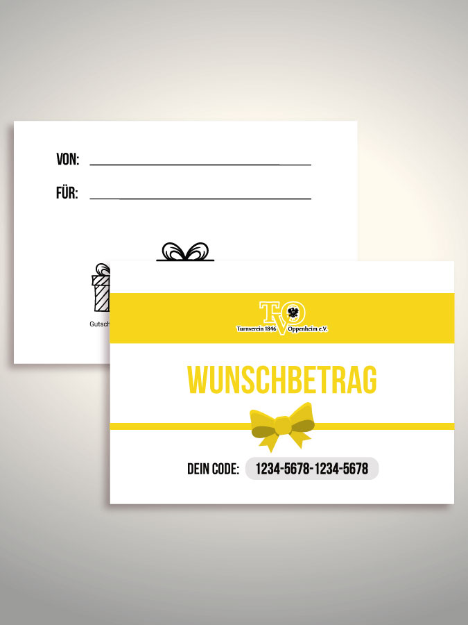 Geschenkgutschein per Versand (Weiß)