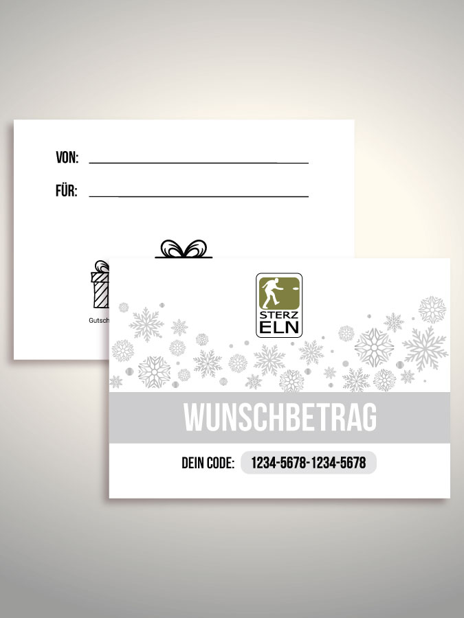 Weihnachtsgutschein per Versand (Weiß)