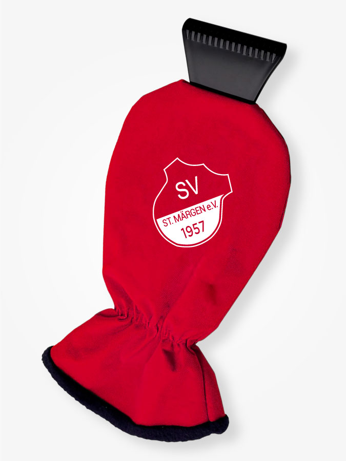 Eiskratzer mit Handschuh