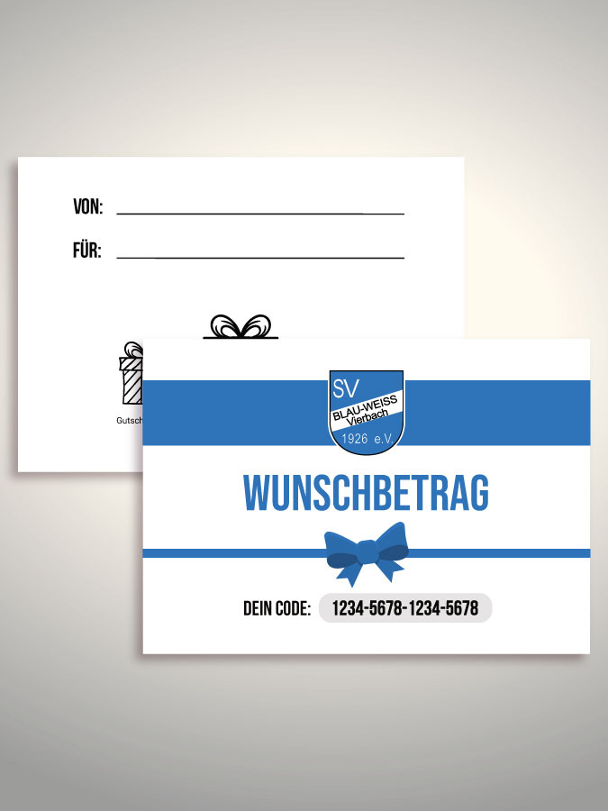 Geschenkgutschein per Versand (Weiß)