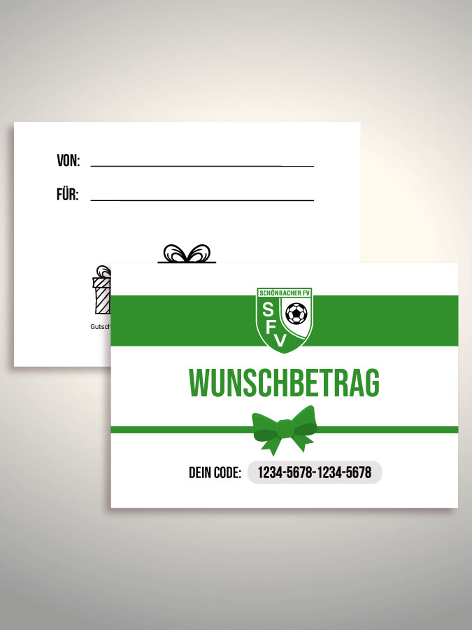 Geschenkgutschein per Versand (Weiß)