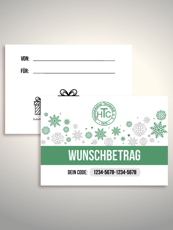 Weihnachtsgutschein per Versand (Weiß)