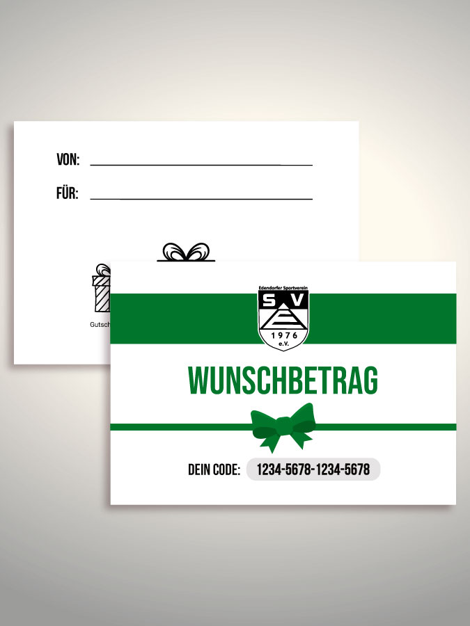Geschenkgutschein per Versand (Weiß)