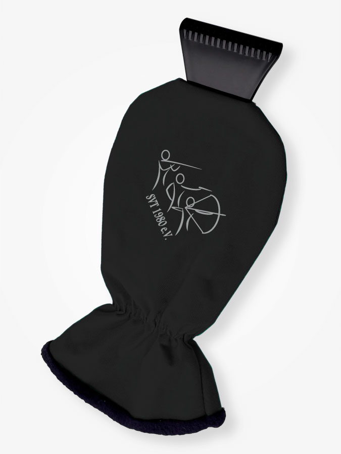 Eiskratzer mit Handschuh