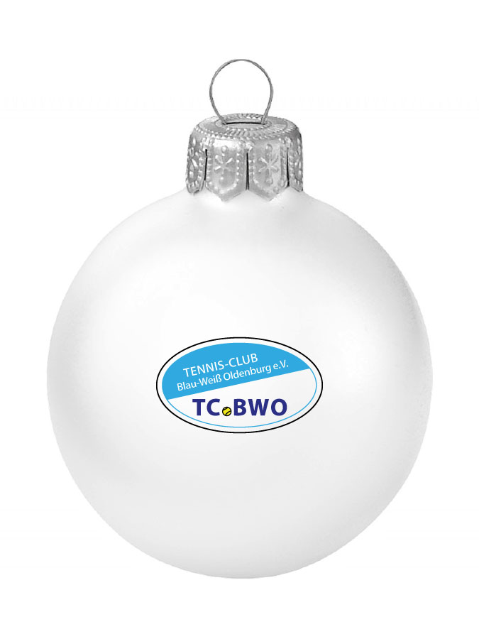 Weihnachtskugel Logo 8cm