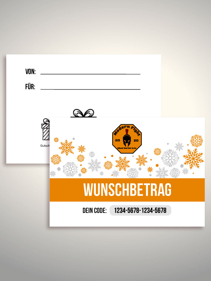 Weihnachtsgutschein per Versand (Weiß)