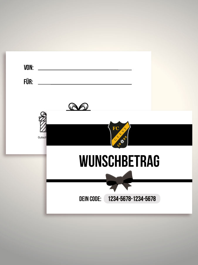 Geschenkgutschein per Versand (Weiß)