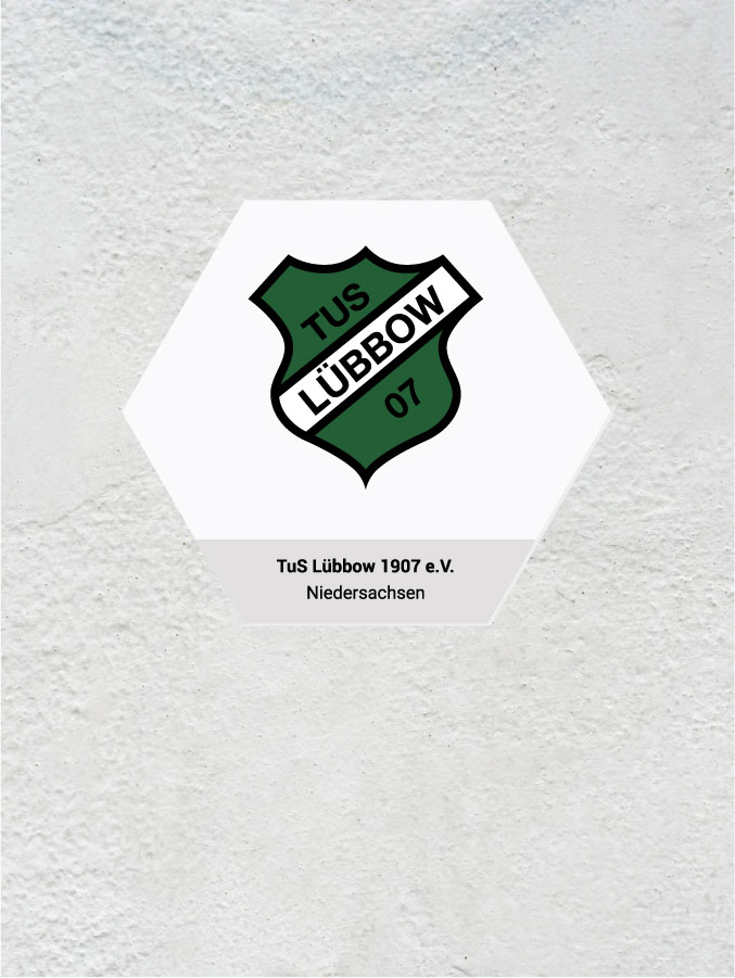 Wandkachel Hexagon mit Logo