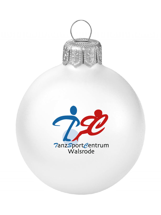 Weihnachtskugel Logo 8cm