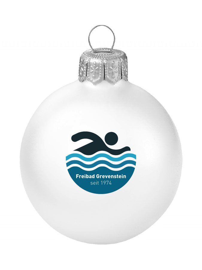 Weihnachtskugel Logo 8cm