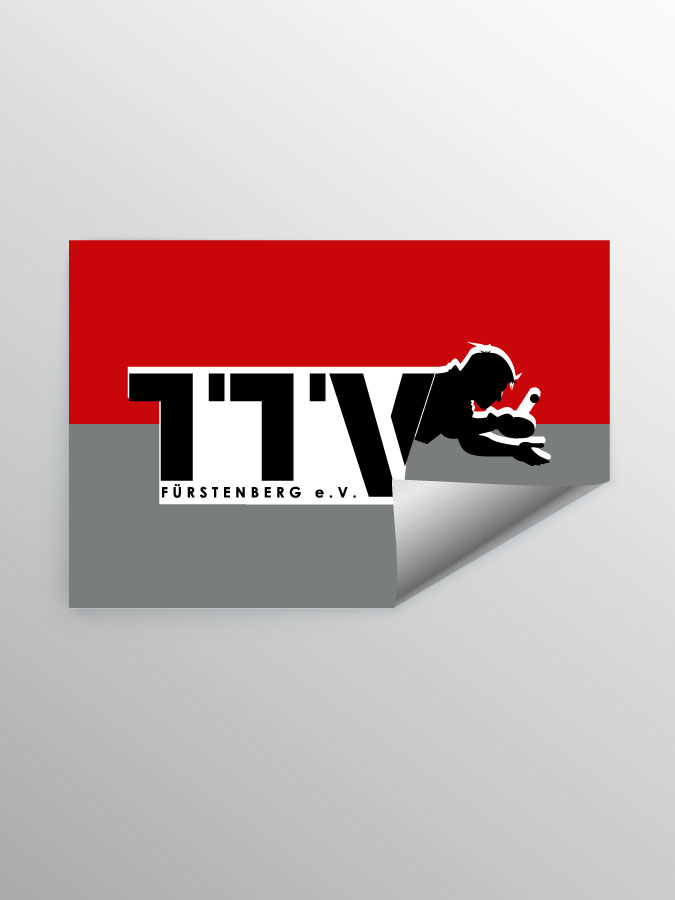 Aufkleber DIN A7 Logo