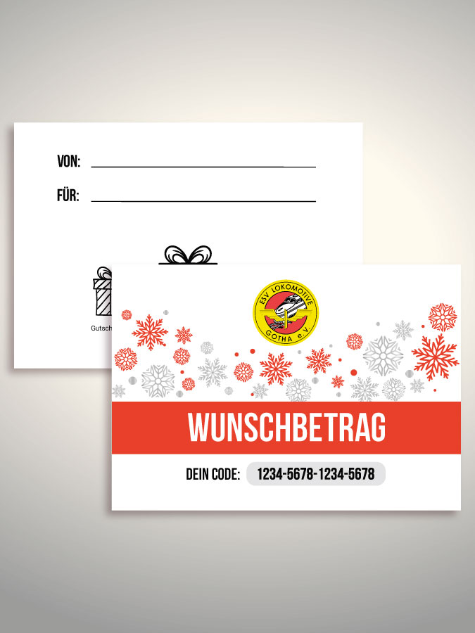 Weihnachtsgutschein per Versand (Weiß)