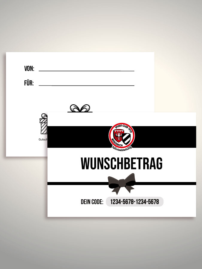 Geschenkgutschein per Versand (Weiß)