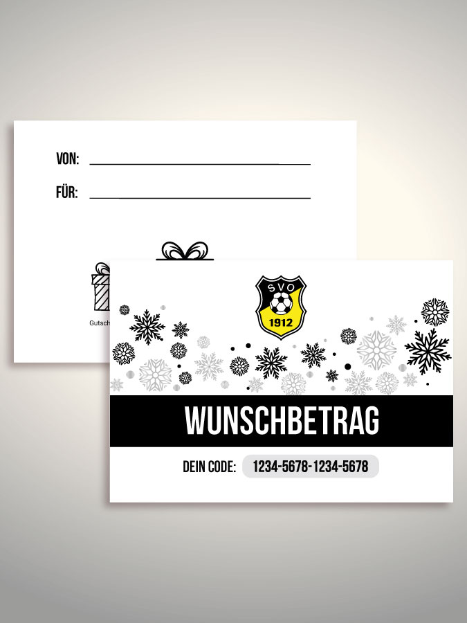 Weihnachtsgutschein per Versand (Weiß)