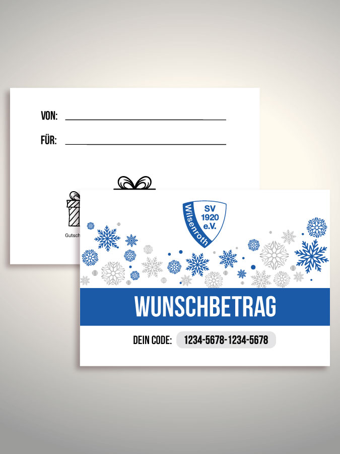 Weihnachtsgutschein per Versand (Weiß)