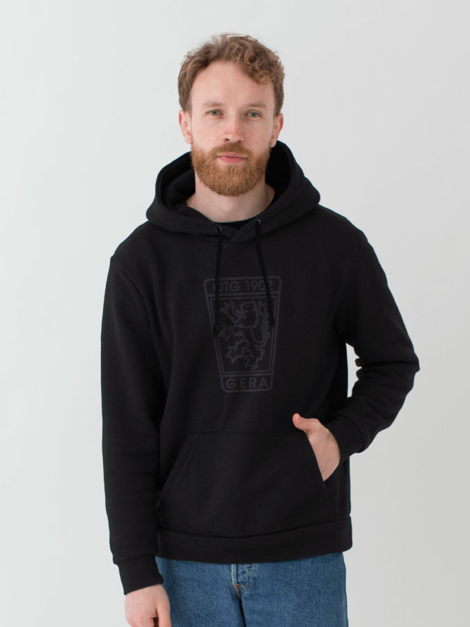 Hoodie All Black Herren