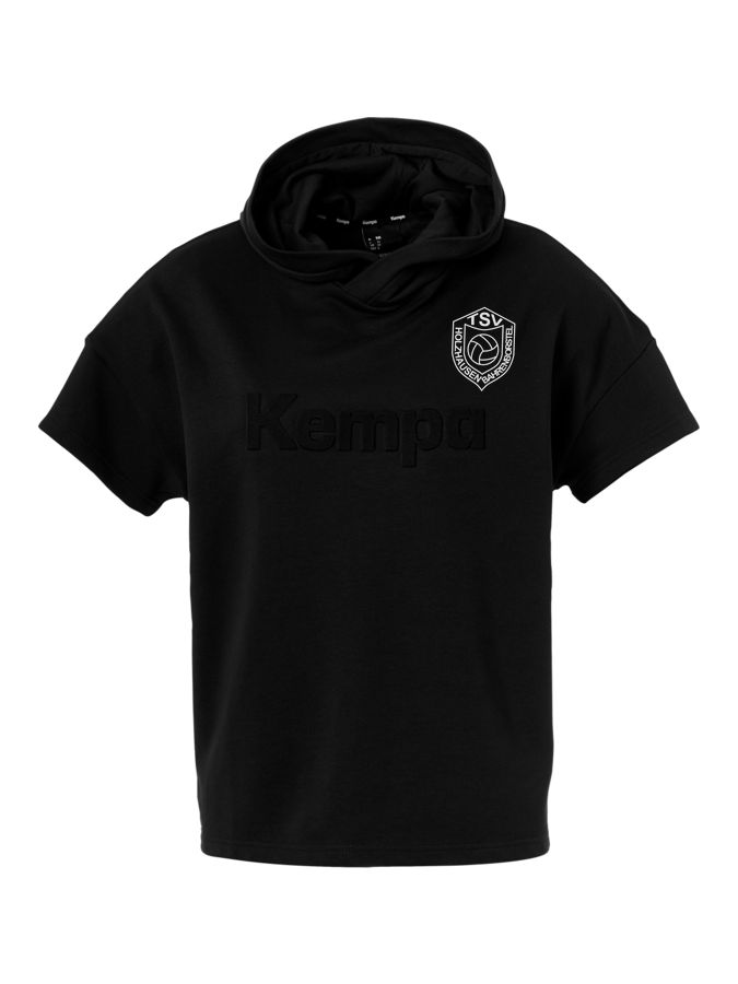 Kempa Kapuzen-T-Shirt Black & White Damen