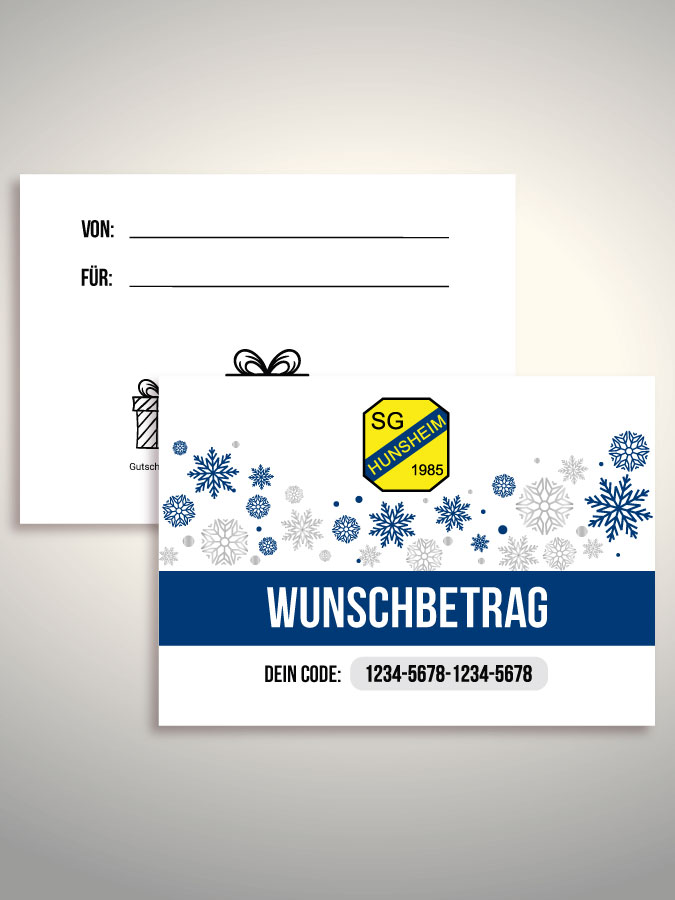 Weihnachtsgutschein per Versand (Weiß)