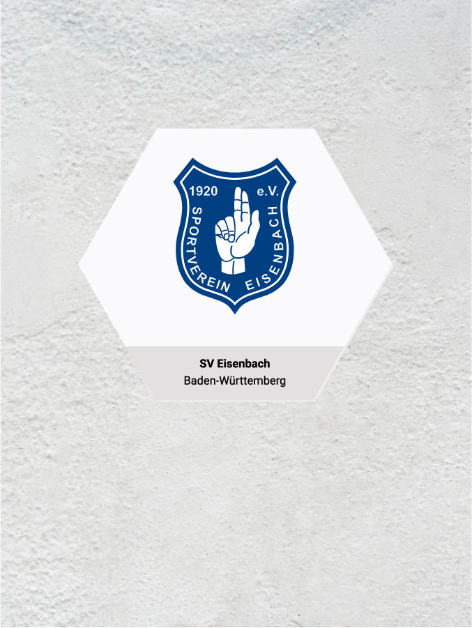 Wandkachel Hexagon mit Logo