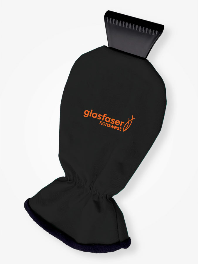 Eiskratzer mit Handschuh