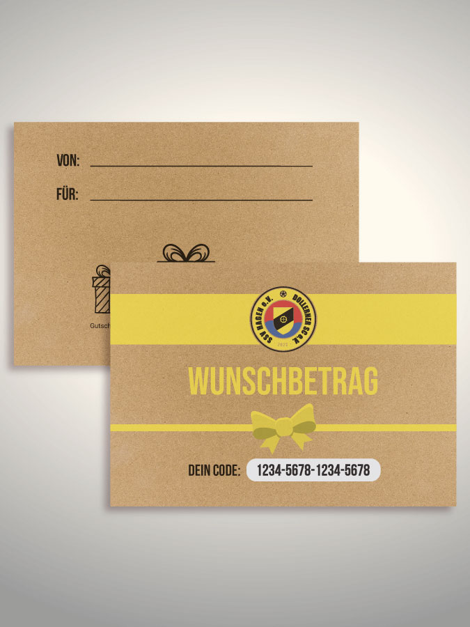 Geschenkgutschein per Versand (Kraftpapier)