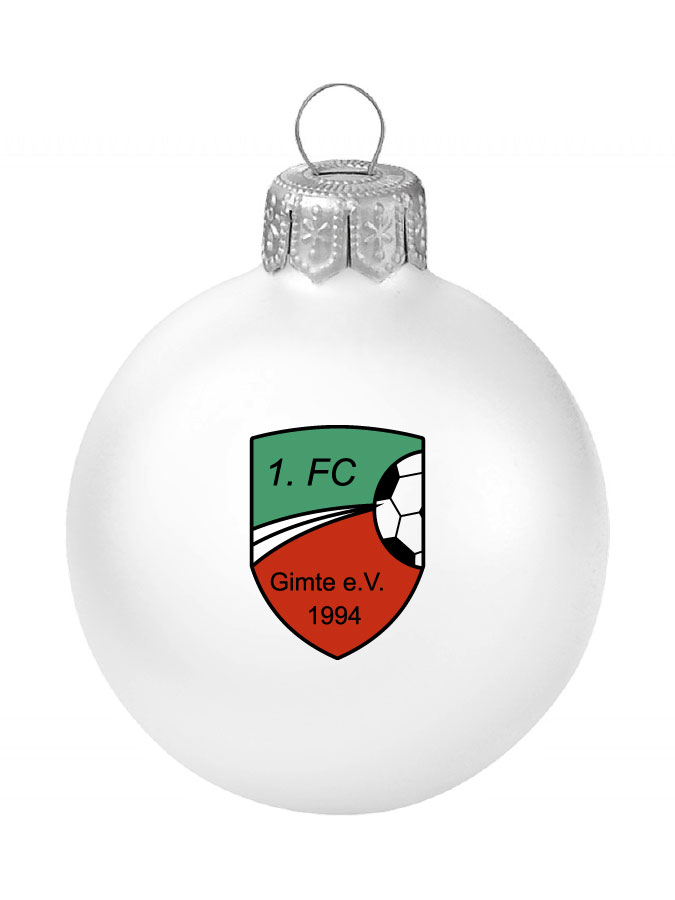 Weihnachtskugel Logo 8cm