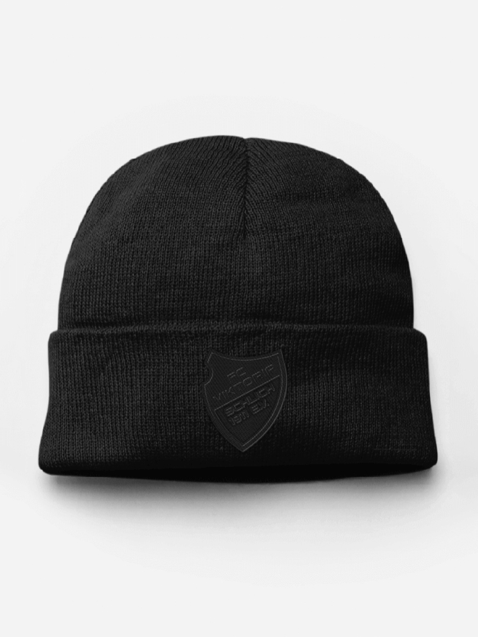 Beanie Kids All Black Sticklogo