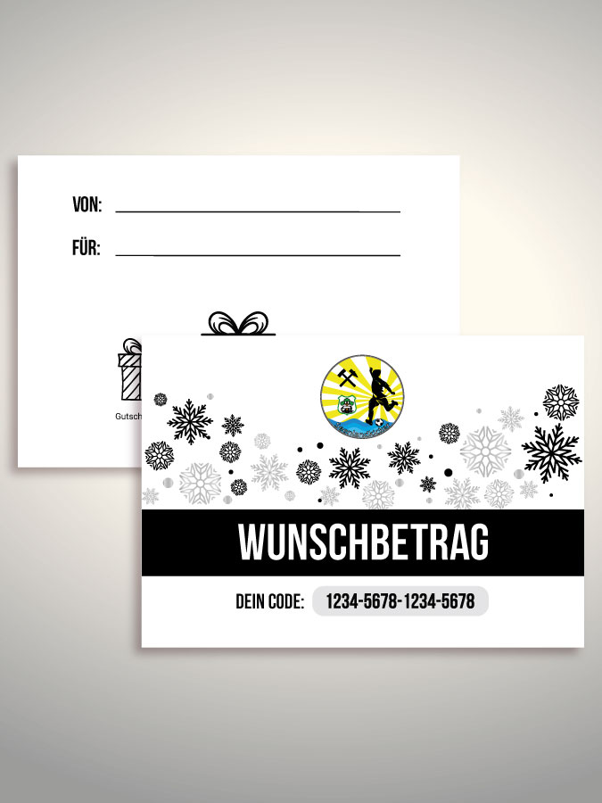 Weihnachtsgutschein per Versand (Weiß)
