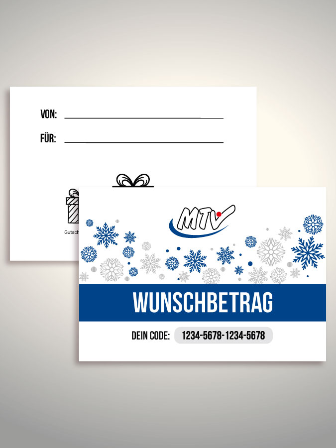 Weihnachtsgutschein per Versand (Weiß)