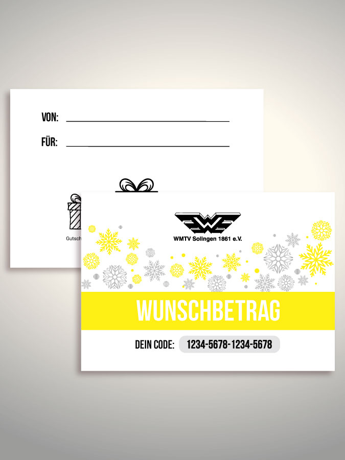 Weihnachtsgutschein per Versand (Weiß)