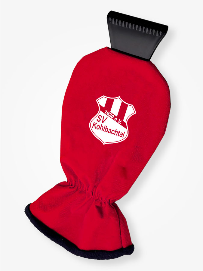 Eiskratzer mit Handschuh