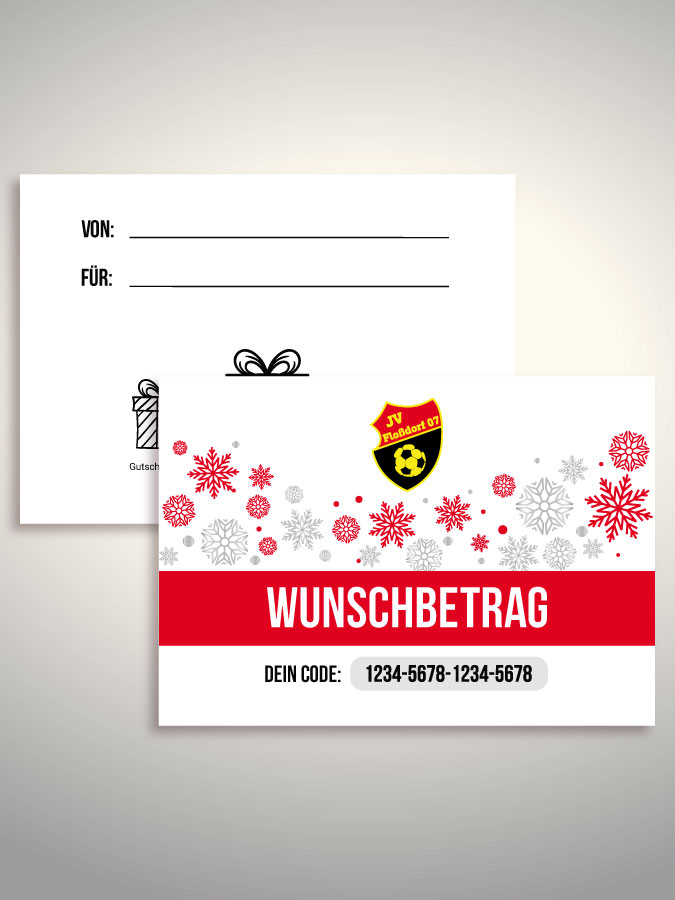Weihnachtsgutschein per Versand (Weiß)
