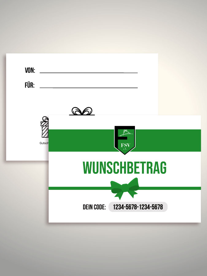 Geschenkgutschein per Versand (Weiß)