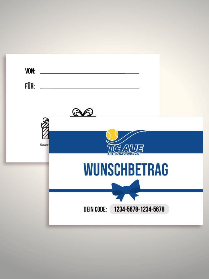 Geschenkgutschein per Versand (Weiß)
