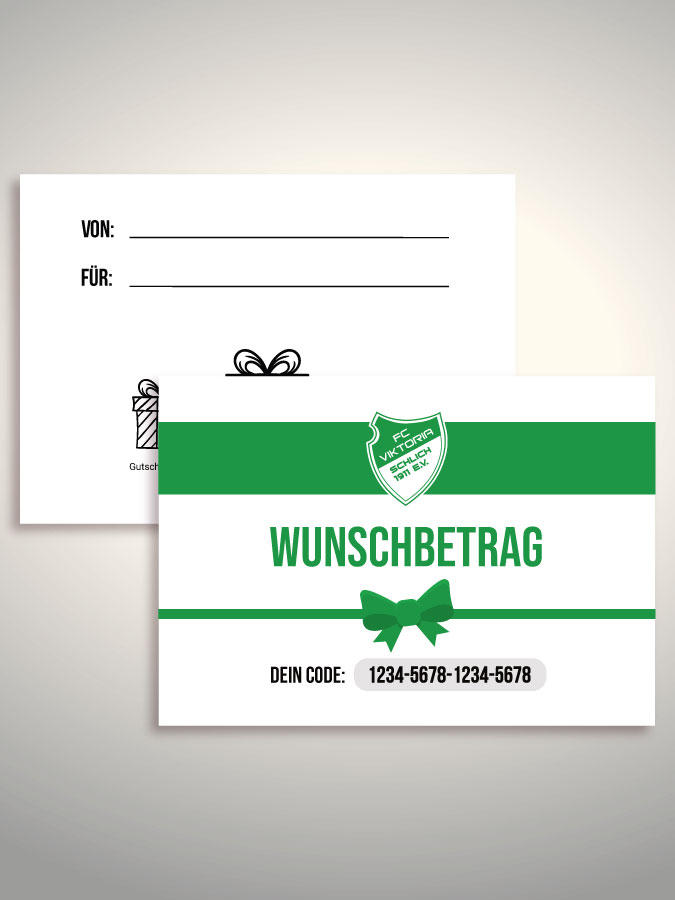 Geschenkgutschein per Versand (Weiß)