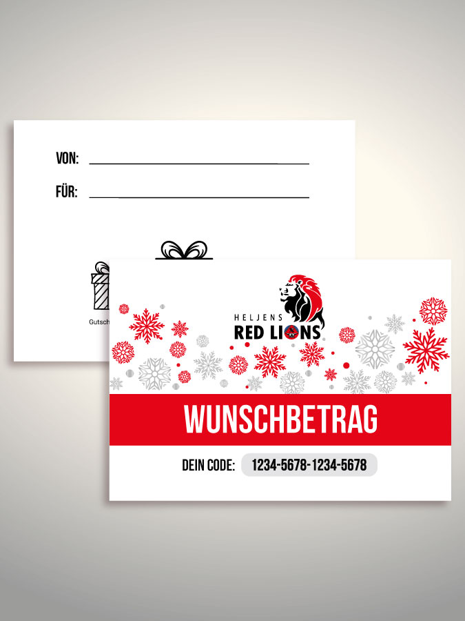 Weihnachtsgutschein per Versand (Weiß)