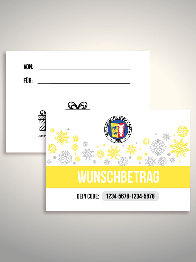 Weihnachtsgutschein per Versand (Weiß)