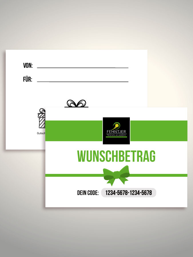 Geschenkgutschein per Versand (Weiß)