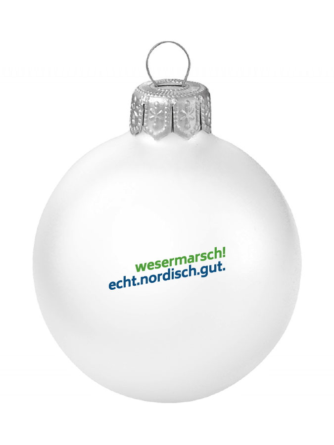 Weihnachtskugel Logo 8cm
