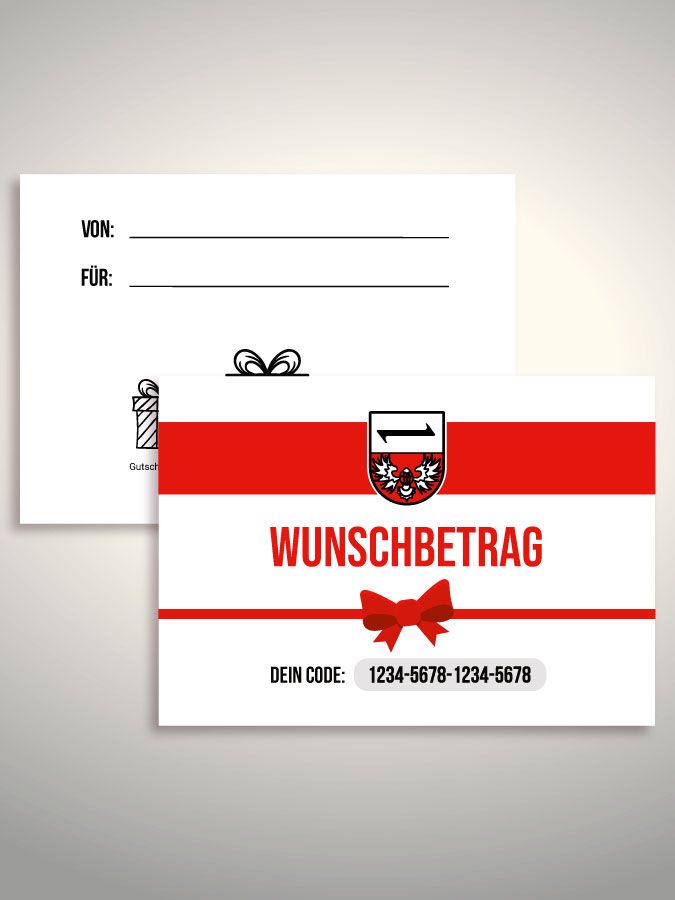 Geschenkgutschein per Versand (Weiß)