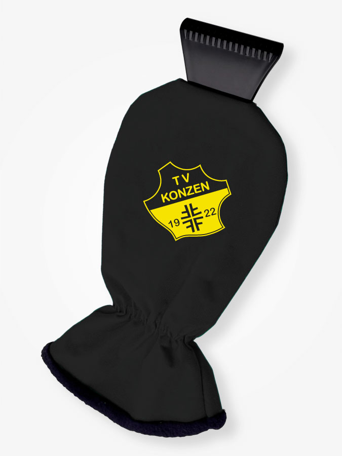 Eiskratzer mit Handschuh