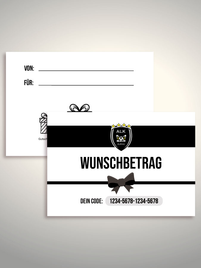 Geschenkgutschein per Versand (Weiß)