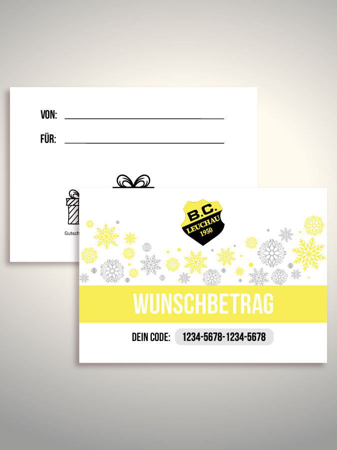 Weihnachtsgutschein per Versand (Weiß)