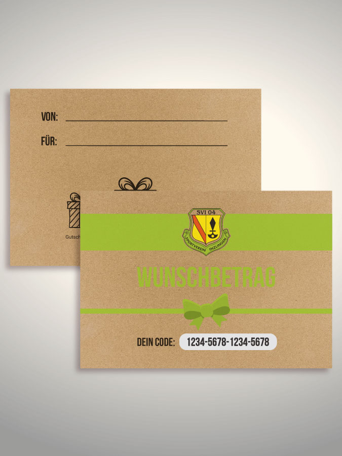 Geschenkgutschein per Versand (Kraftpapier)