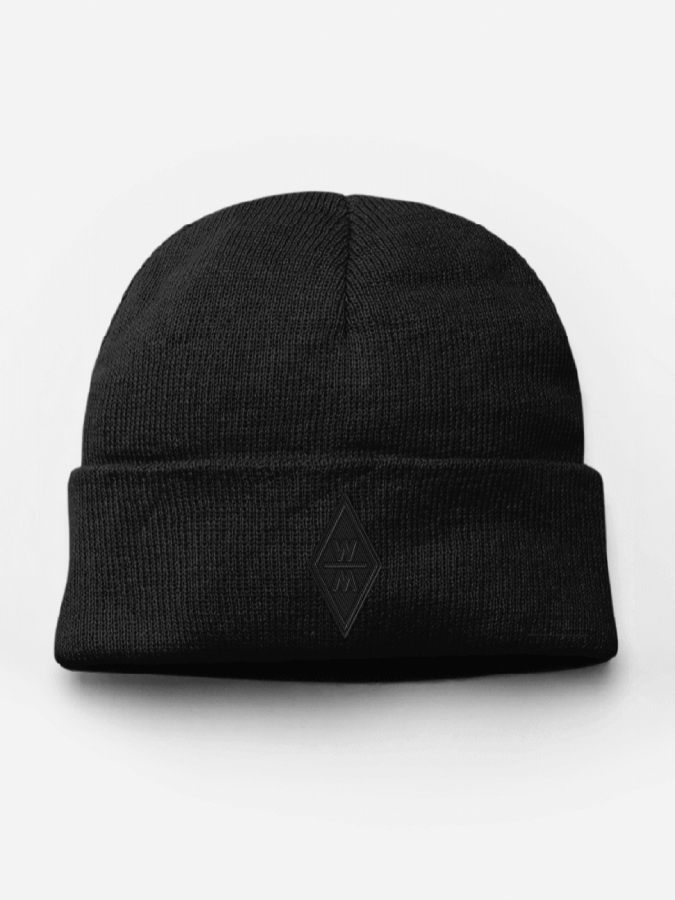 Beanie Kids All Black Sticklogo