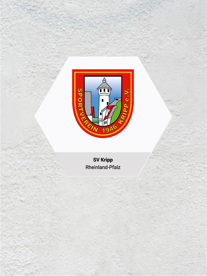 Wandkachel Hexagon mit Logo