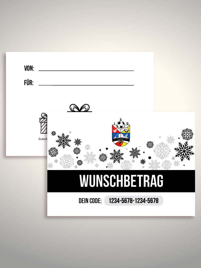 Weihnachtsgutschein per Versand (Weiß)