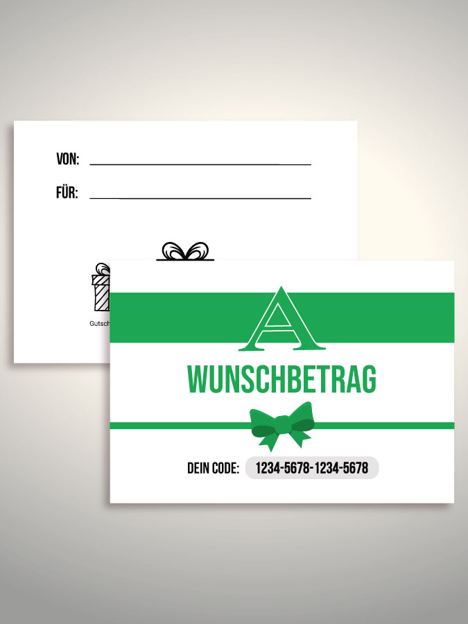 Geschenkgutschein per Versand (Weiß)